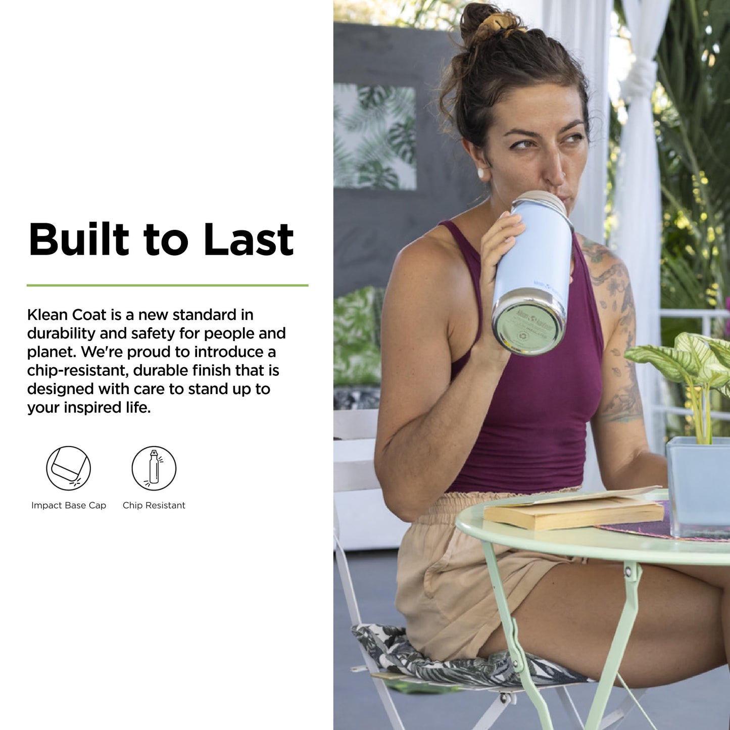 Klean Kanteen 32oz TKWide Insulated Water Bottle with Twist Cap - Clear Sky