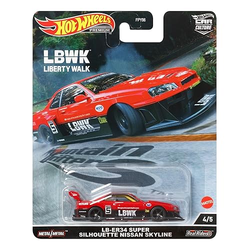 Hot Wheels Car Culture Circuit Legends Vehicles for 3 Kids Years Old & Up, Premium Collection of Car Culture 1:64 Scale Vehicles