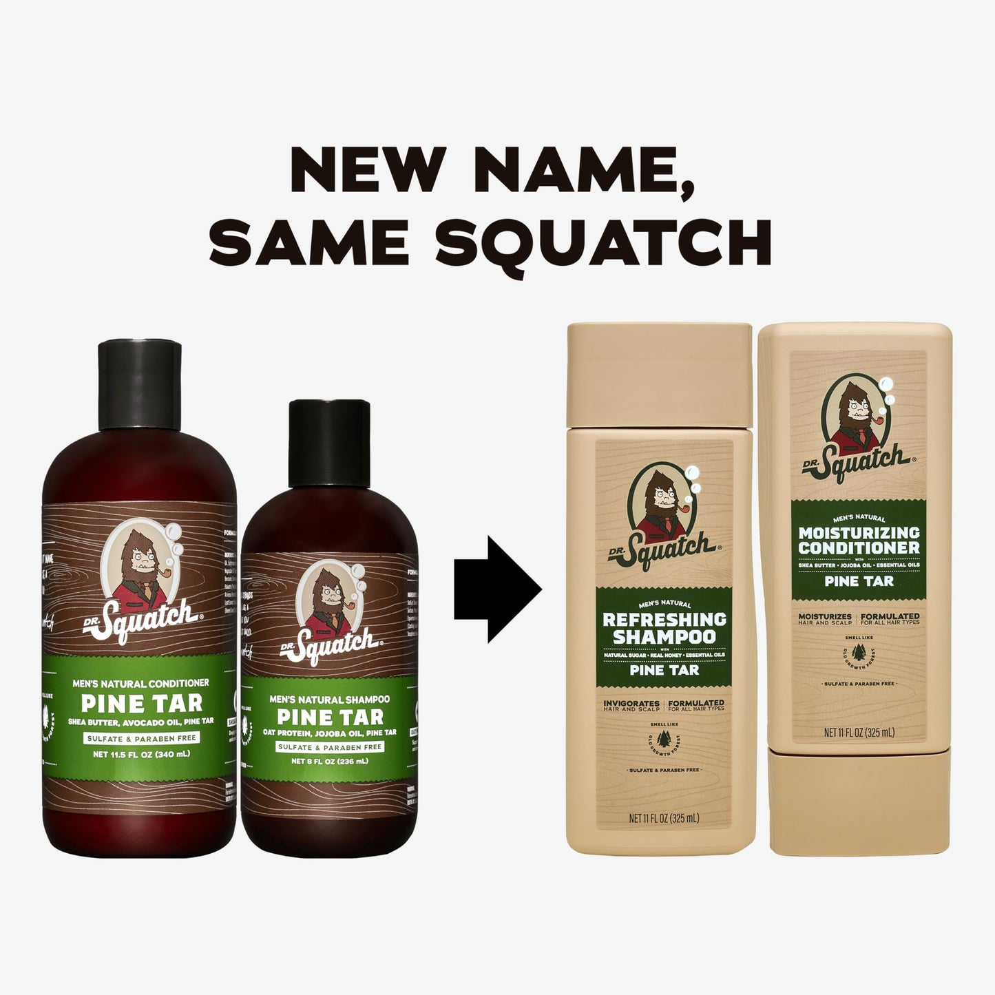 Dr. Squatch Men's Natural Shampoo and Conditioner Set - Sulfate & Paraben Free Natural Shampoo and Conditioner for Men - Scalp Nourishing Formula