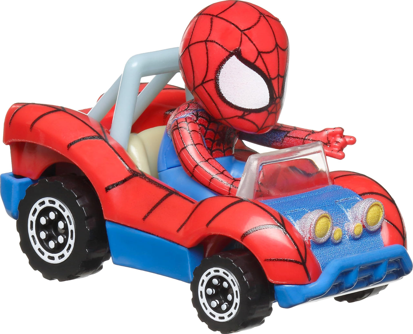 Hot Wheels RacerVerse Toy Cars 2-Pack, Set of 2 Die-Cast Vehicles with Character Driver, Optimized for Track Performance : Spider Man & Green Goblin