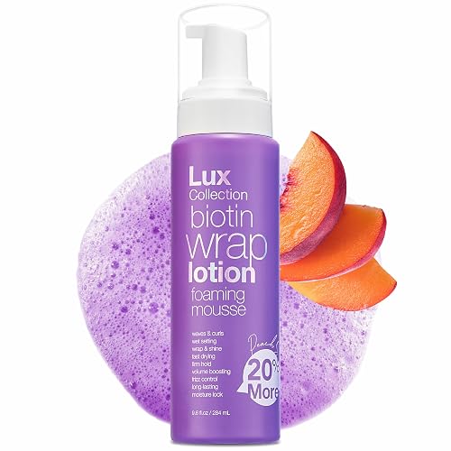 Lux Collection Wrapping Foam Lotion Wave Curl Wet Setting Styling Hair Foaming Mousse 9.6 fl.oz / 284mL Biotin