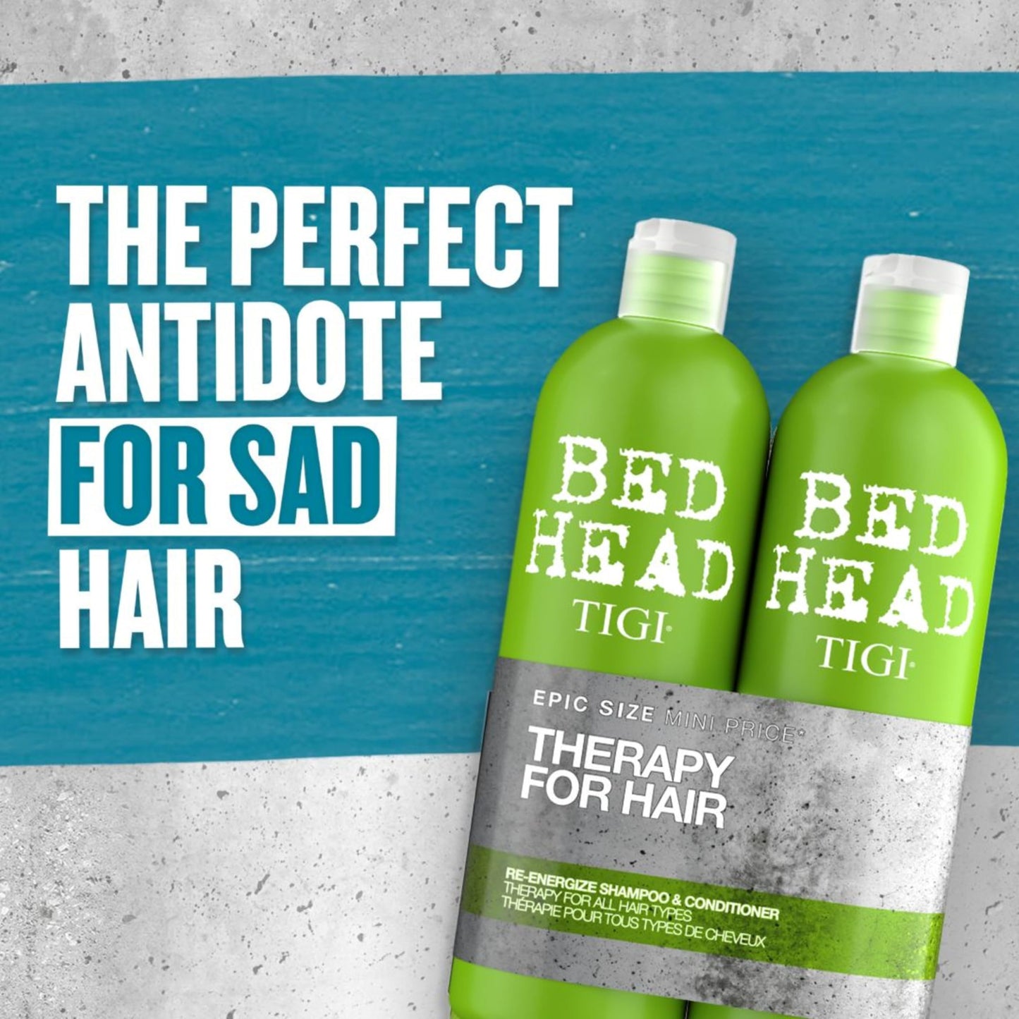 TIGI Bed Head Urban Antidotes Re-Energize Shampoo 25.36 oz (Pack of 2)