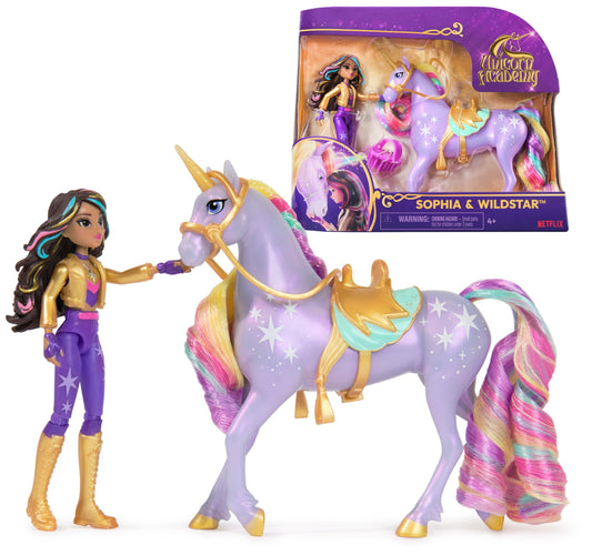 Unicorn Academy, Sophia & Wildstar with 2 Accessories & Hair Tool, Dolls & Unicorn Toys for Girls Ages 4 and up