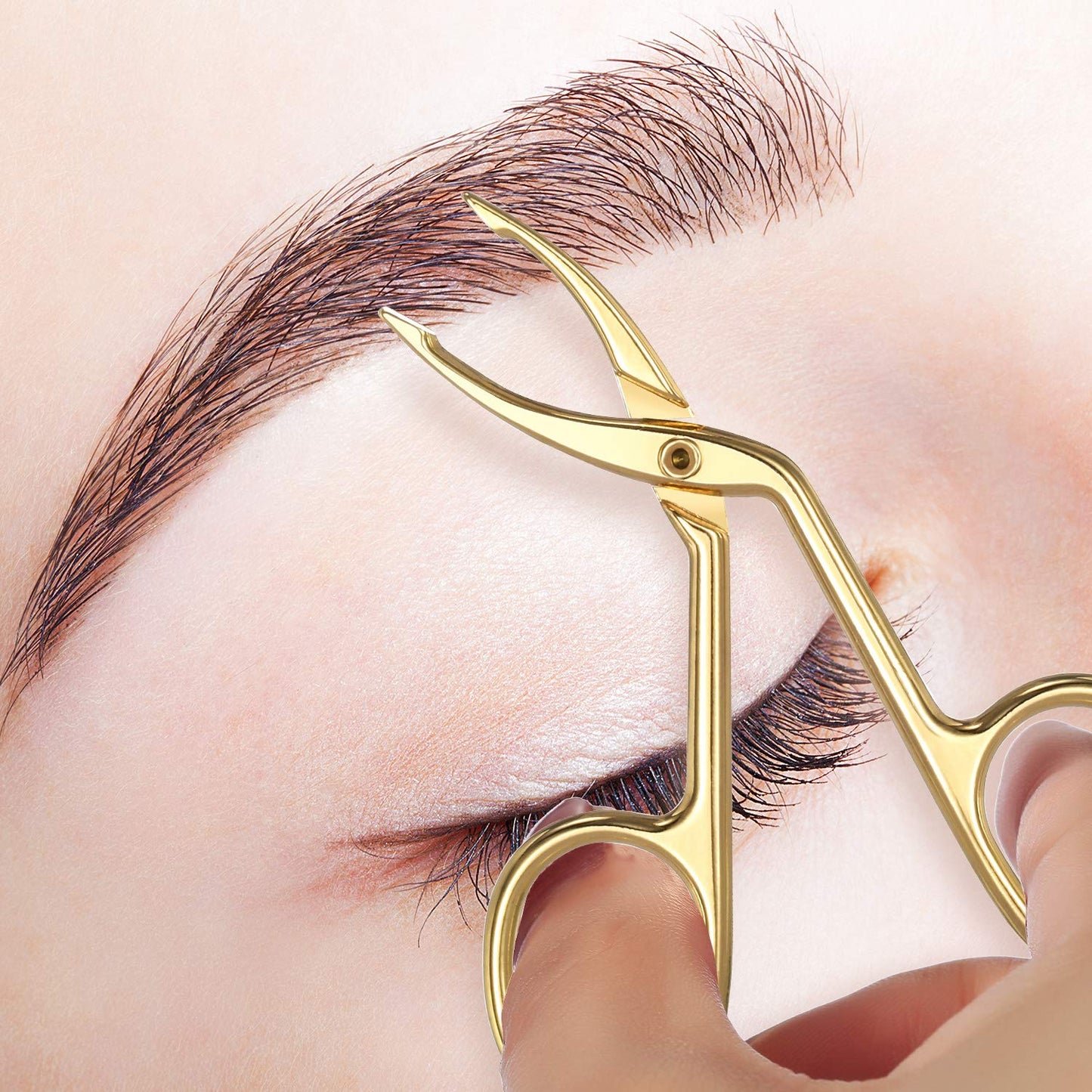 Hicarer 3 Pcs Eyebrow Tweezers Scissor for Women Facial Hair Handle Straight Tip Scissor Shaped Eyebrows Tweezers for Hair Plucker Remover Eyebrows