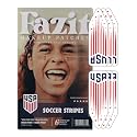 Fazit US Soccer Stripes - Red, Blue & Silver Glitter Makeup Patches - Waterproof & Sweat-proof Face Stickers - Long-Lasting Game Day Glam, USA Spirit