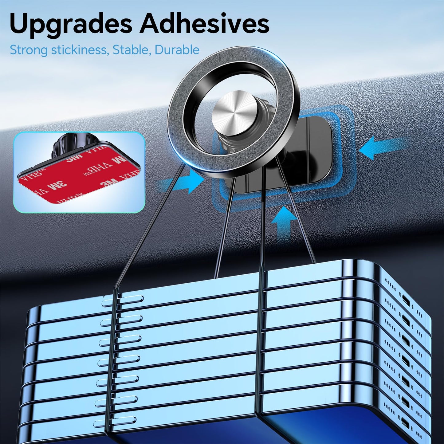 Kaistyle MagSafe Car Mount – 20X Strong Magnets, 360° Magnetic Phone Holder for iPhone 16–12 Series