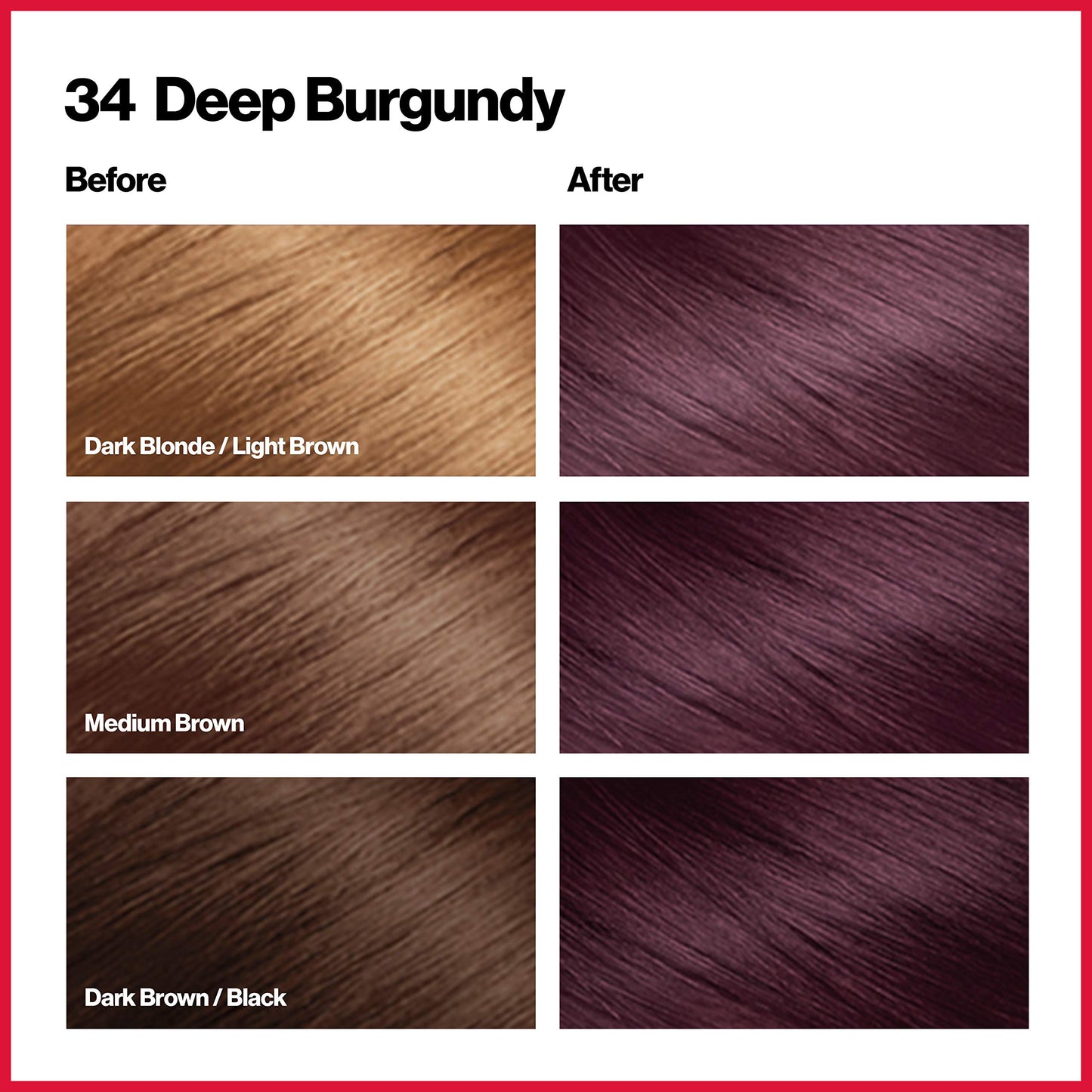 Revlon ColorSilk Hair Color 34 Deep Burgundy 1 Each