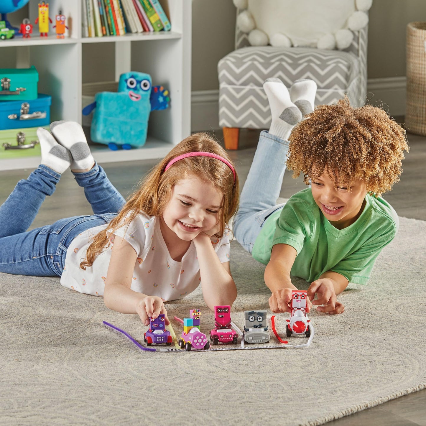 hand2mind Numberblocks Six to Ten Mini Vehicles – Race Car & Action Figure Set, Preschool Math Counting Toys & Toddler Learning Activities