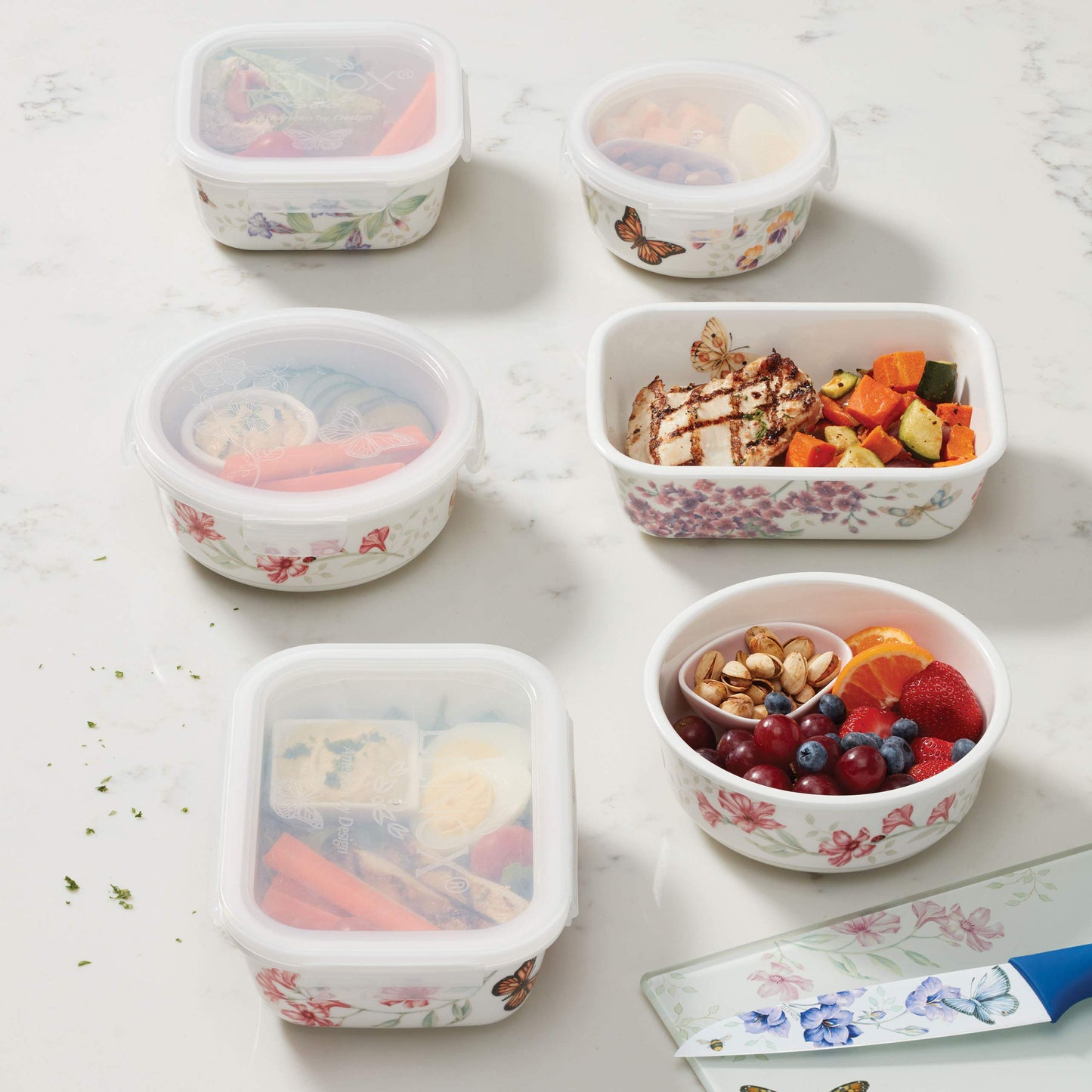 Lenox Butterfly Meadow, Square Serve and Store, White