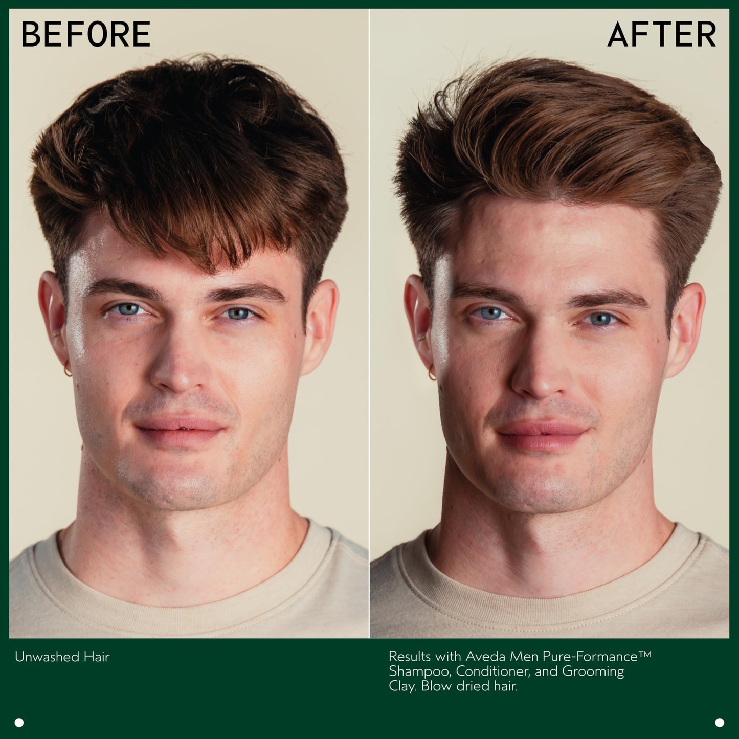 Aveda Men Pure-Formance Grooming Clay | Strong Hold | Matte Finish | Lightweight, 2.5 Ounce