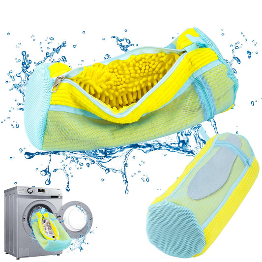 Shoe Washing Bags for Washing Machine – Durable Shoe Washing Machine Bags for All Shoe Types Sizes (Large Yellow 2PCS)