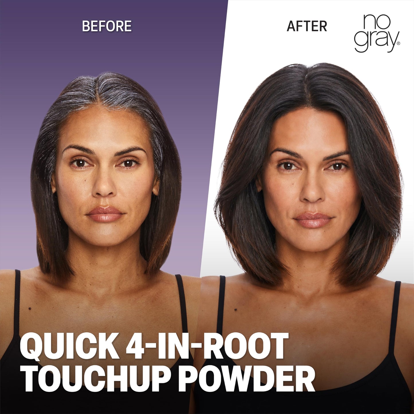 No Gray Quick 4-IN-1 Root Touch Up Powder Light to Medium Brown