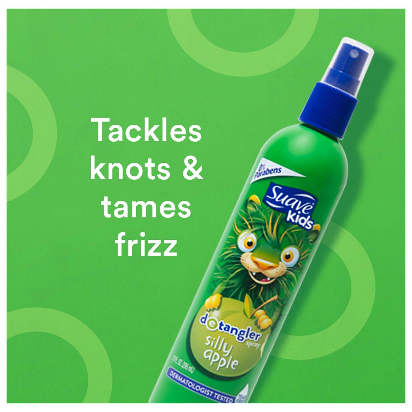 Suave Kids Detangler Spray For Tear-Free Styling Silly Apple Dermatologist-Tested Hair Detangler Formula 10 oz