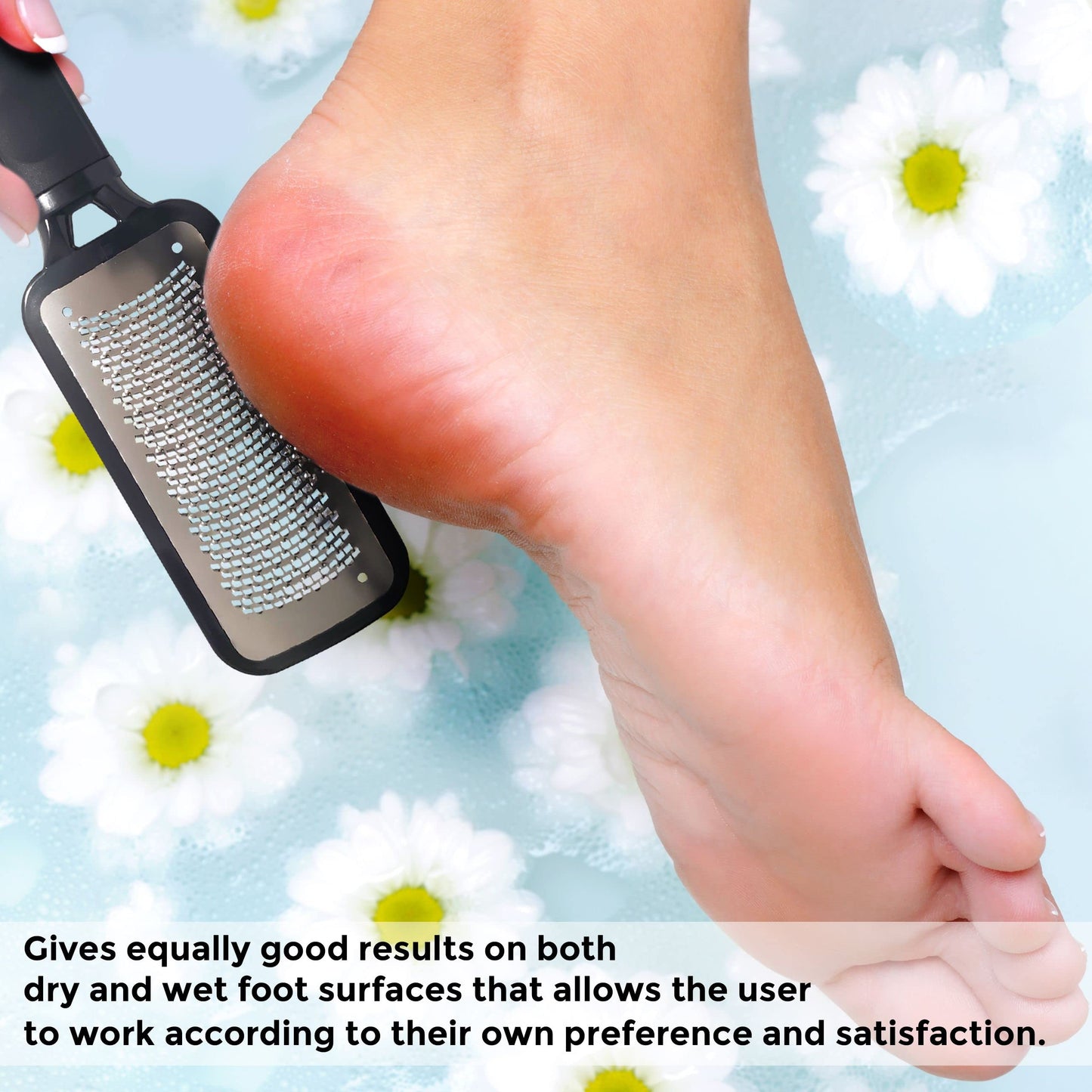 P2P Nails Foot File and Callus Remover - Metal Tool to Remove Dry Skin - Salon Style Dead Skin Remover for Wet and Dry Feet - Professional Foot File