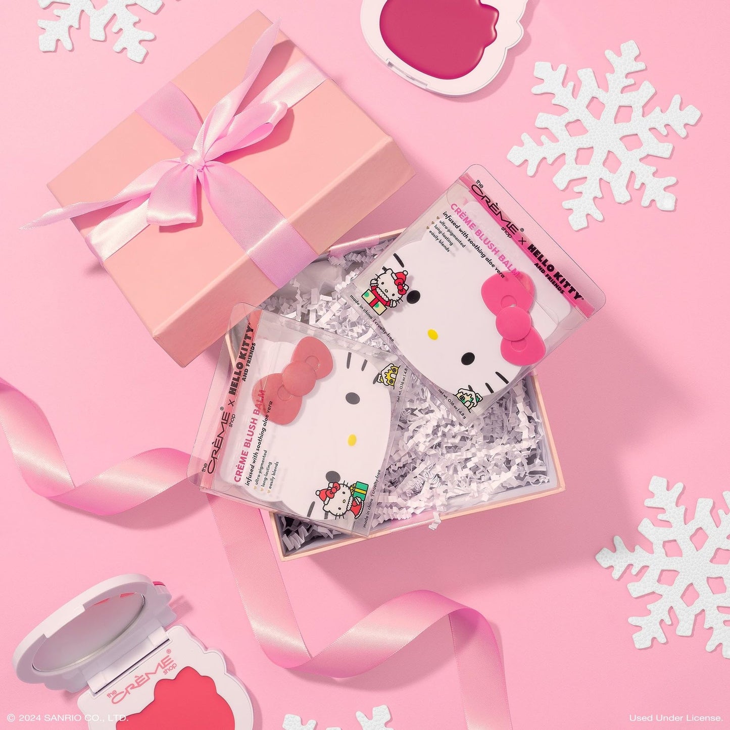 The Crème Shop x Hello Kitty Creme Blush Balm - Hydrating Cream Blush, Women's Cream Makeup Products (Cranberry Crush)