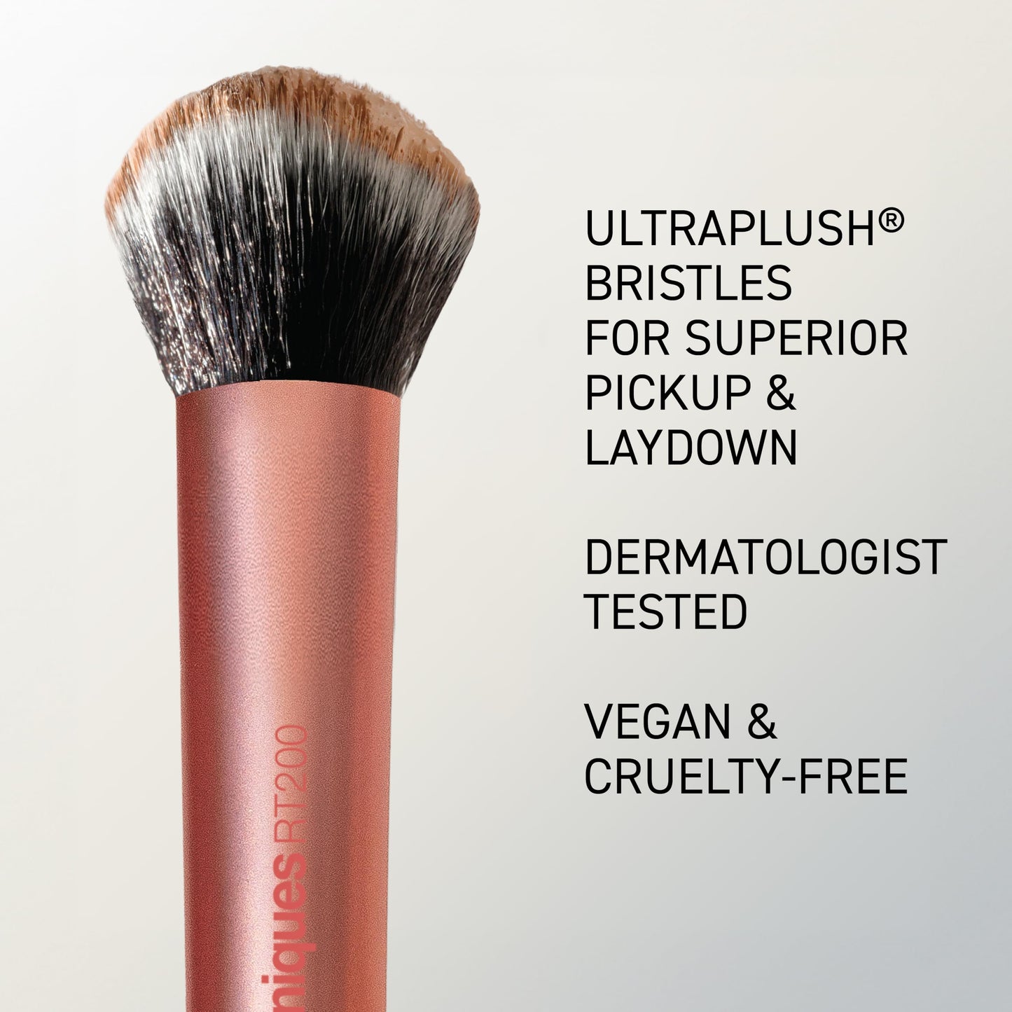 Real Techniques Expert Face Professional Foundation Makeup Brush for Even Streak Free Application, Dense Bristles For Buffing, Orange, 1 Count Beauty and Personal Care Real Techniques