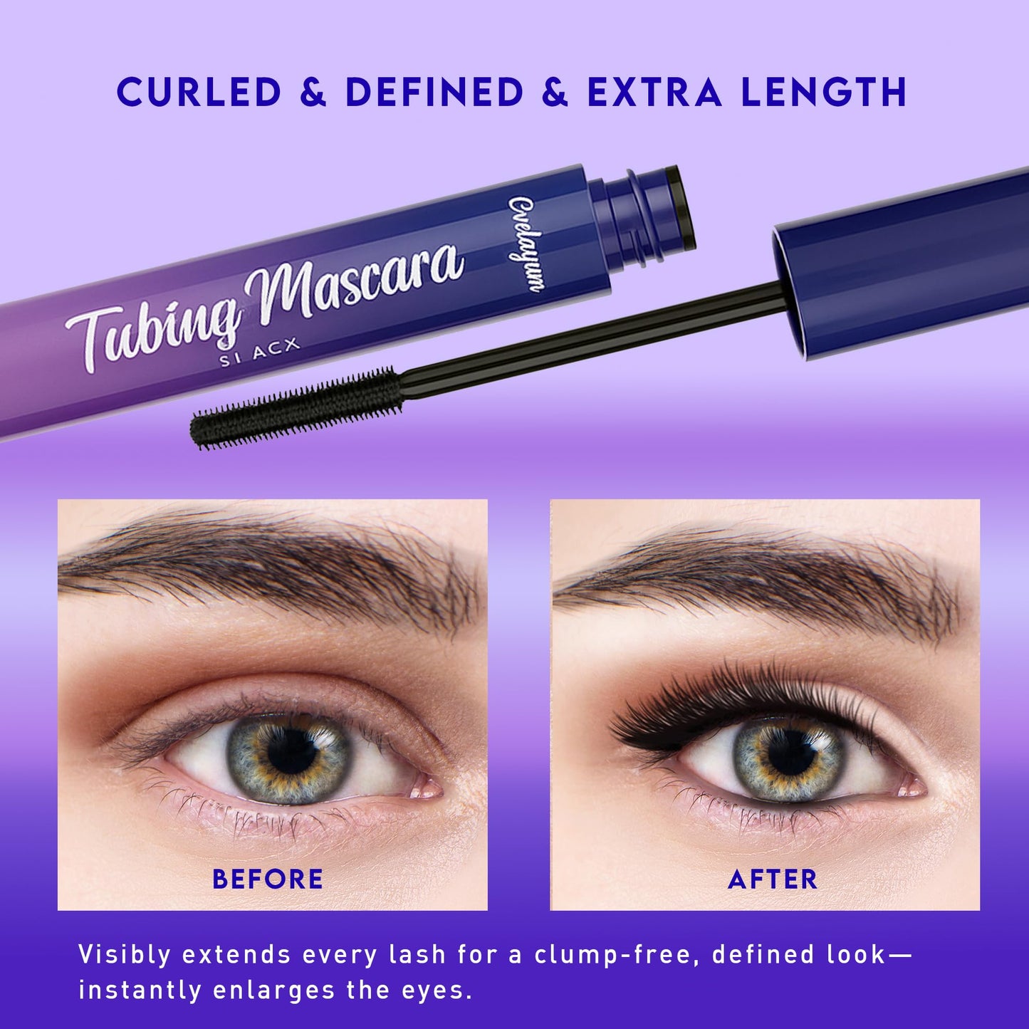 Tubing Mascara Black (Two Pack) - Lengthening Volumizing Waterproof Lash Extensions Effect - Double Pack Duo Tubular Mascara for Women - Skyhigh…