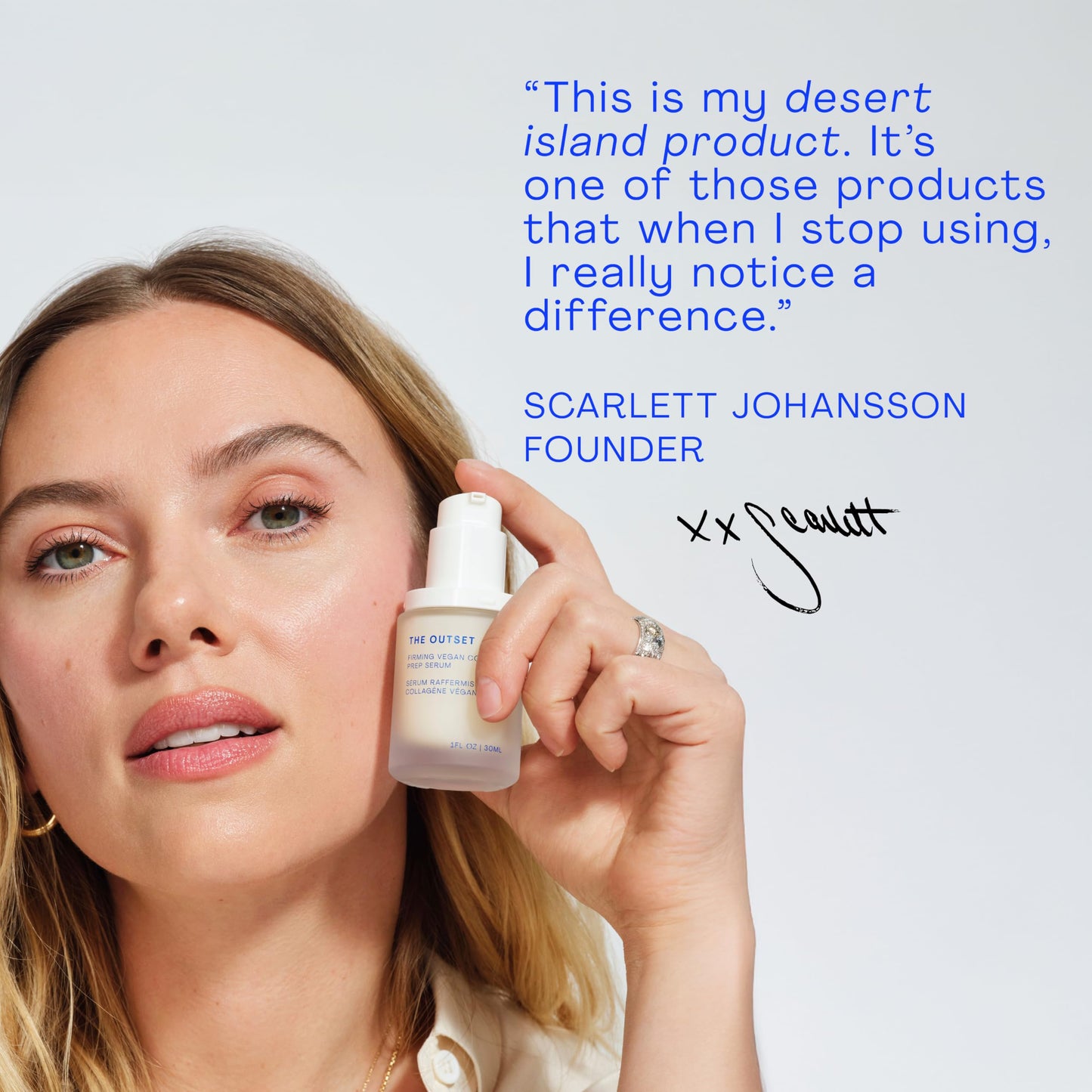 The Outset Firming Vegan Collagen Prep Serum - Gentle, Fragrance Free Multi-Benefit Serum - Hydrating, Brightening, Plumping and Anti-Aging - Clean