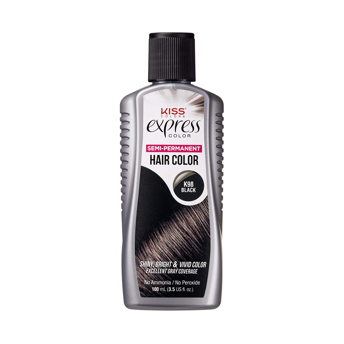 Kiss Express Color #K98 Semi- Permanent Black 3.5 Ounce (Pack of 6)