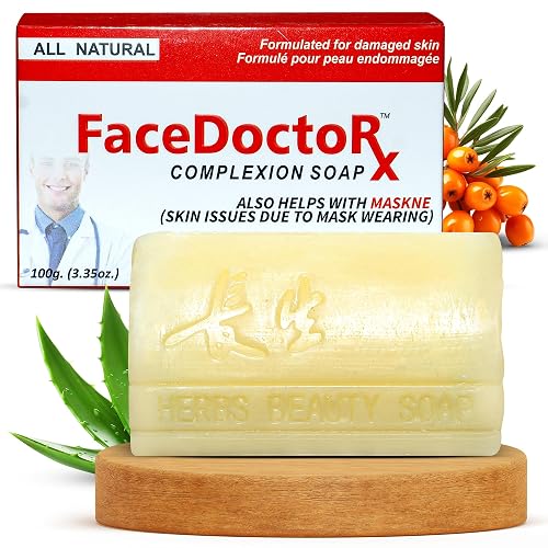 FACEDOCTOR Complexion Bar Soap | Acne & Rosacea Treatment with Sea Buckthorn Oil | Award Winning Face, Body & Back Pimple Wash | Gentle Skin Care Beauty & Personal Care FACEDOCTOR
