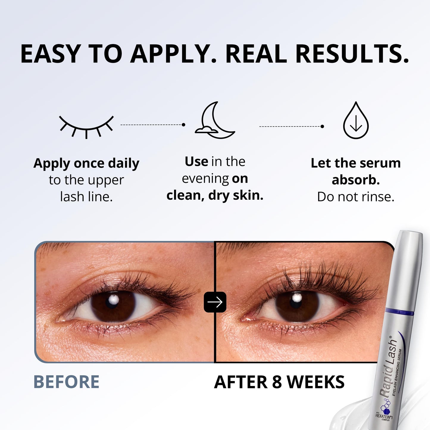 RapidLash Eyelash Enhancing Serum - 2 Month Supply, 3mL Beauty and Personal Care RapidLash