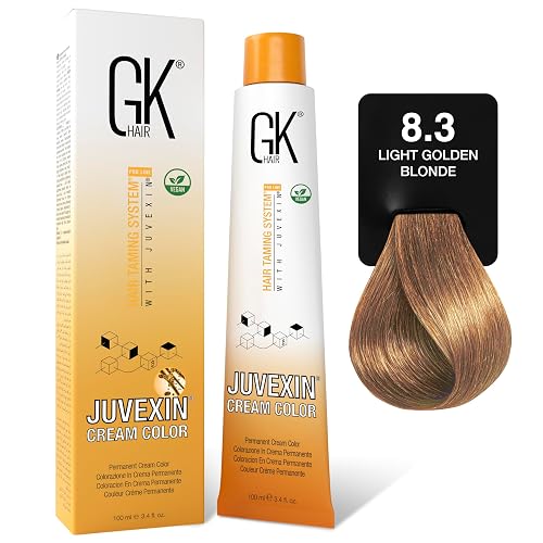 GK HAIR Global Keratin Professional Hair Color Cream Tube (3.4 Fl Oz/100ml) Nourishing & Cleansing Colors for Styling High Performance Long Lasting
