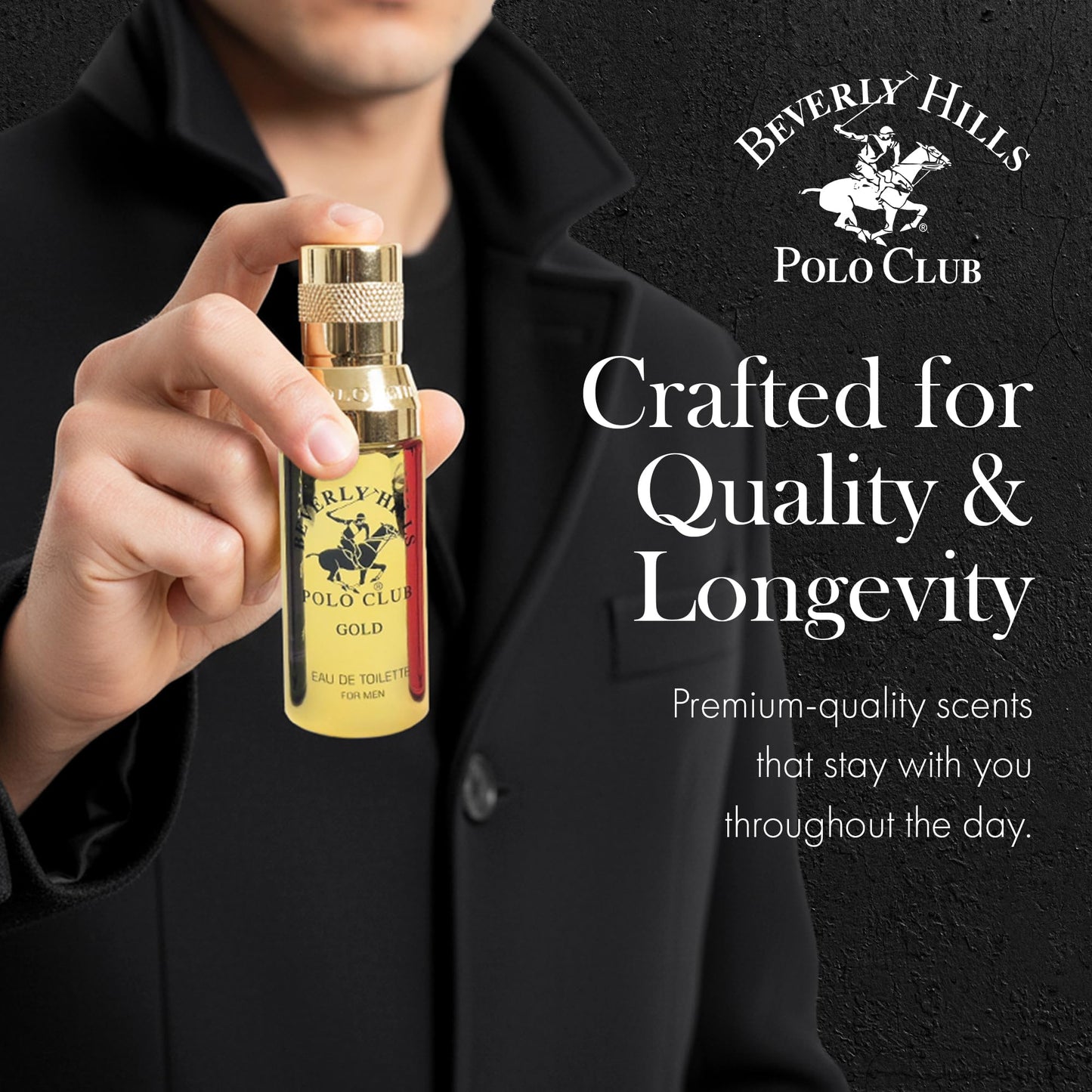 Beverly Hills Polo Club 5 Piece Mini Gift Set Exclusive for Men, EDT Eau De Toilette 5 Mini 0.5oz Bottles