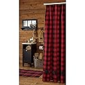 Park Designs Buffalo Check Bear Applique Shower Curtain