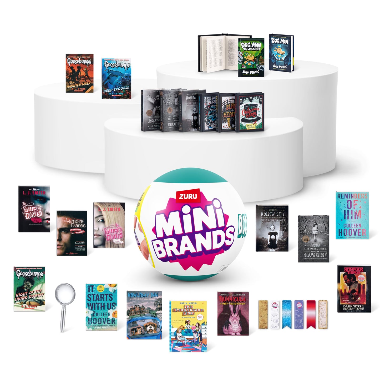 Mini Brands Books Capsule by ZURU – 5 Mystery Miniature Books with Real Pages & Accessories – Collectible Toy for All Ages