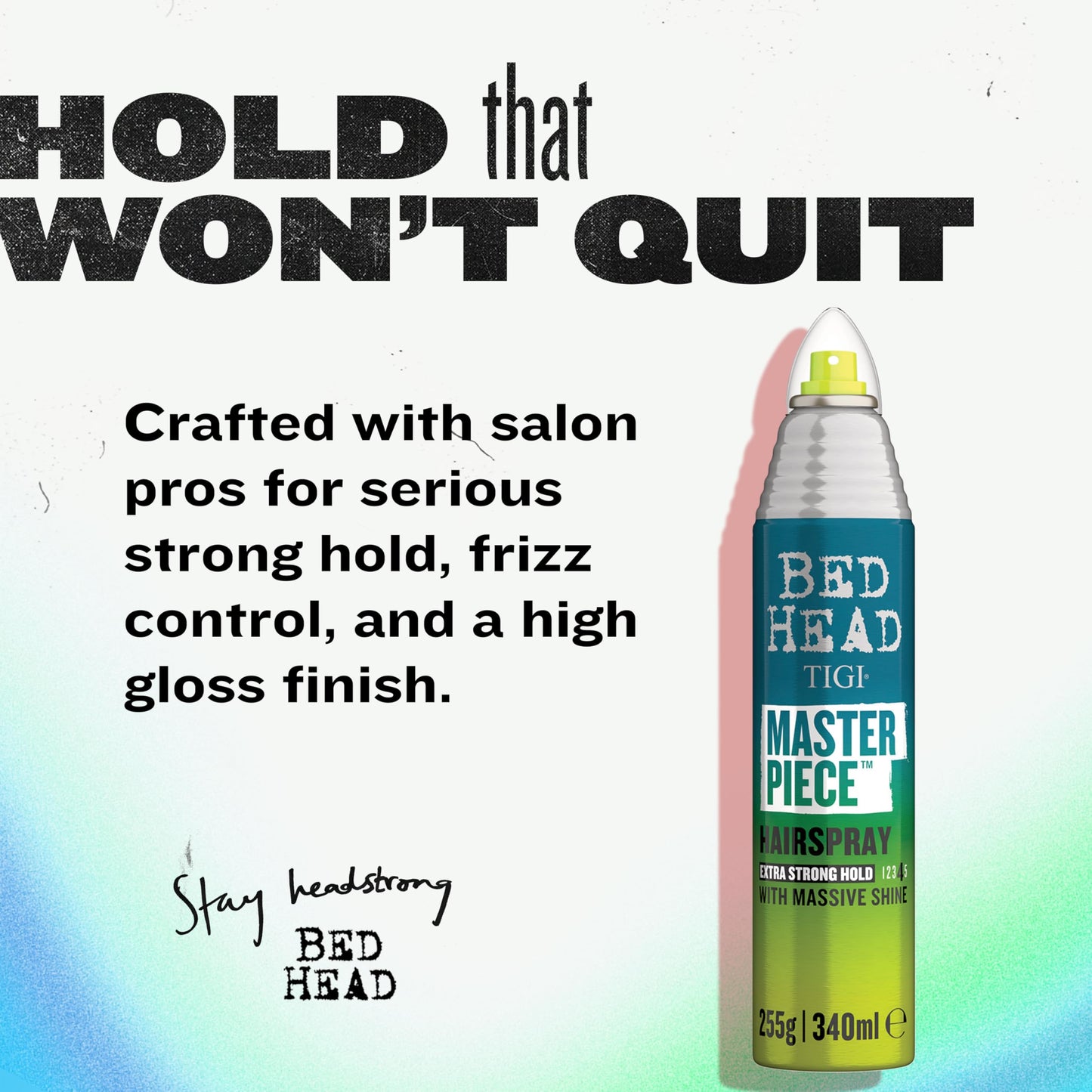Bed Head by TIGI Frizz Control Hairspray Extra Hold Masterpiece Hair Care Spray for Incredibly Shiny and Glossy Hair, 10.3 oz