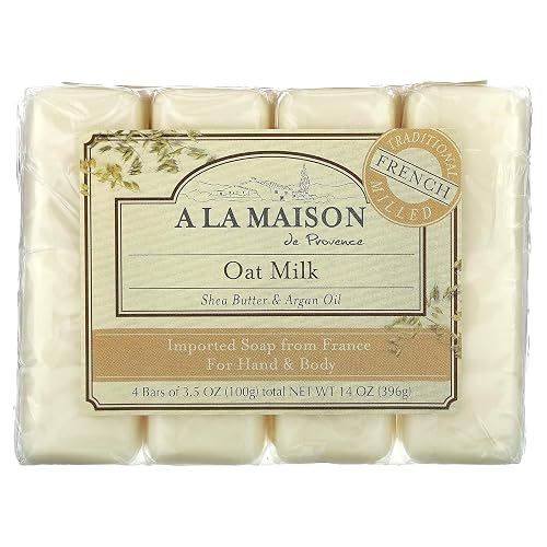 A La Maison Bar Soap Oat Milk Value (4 Pack) Beauty & Personal Care A LA MAISON