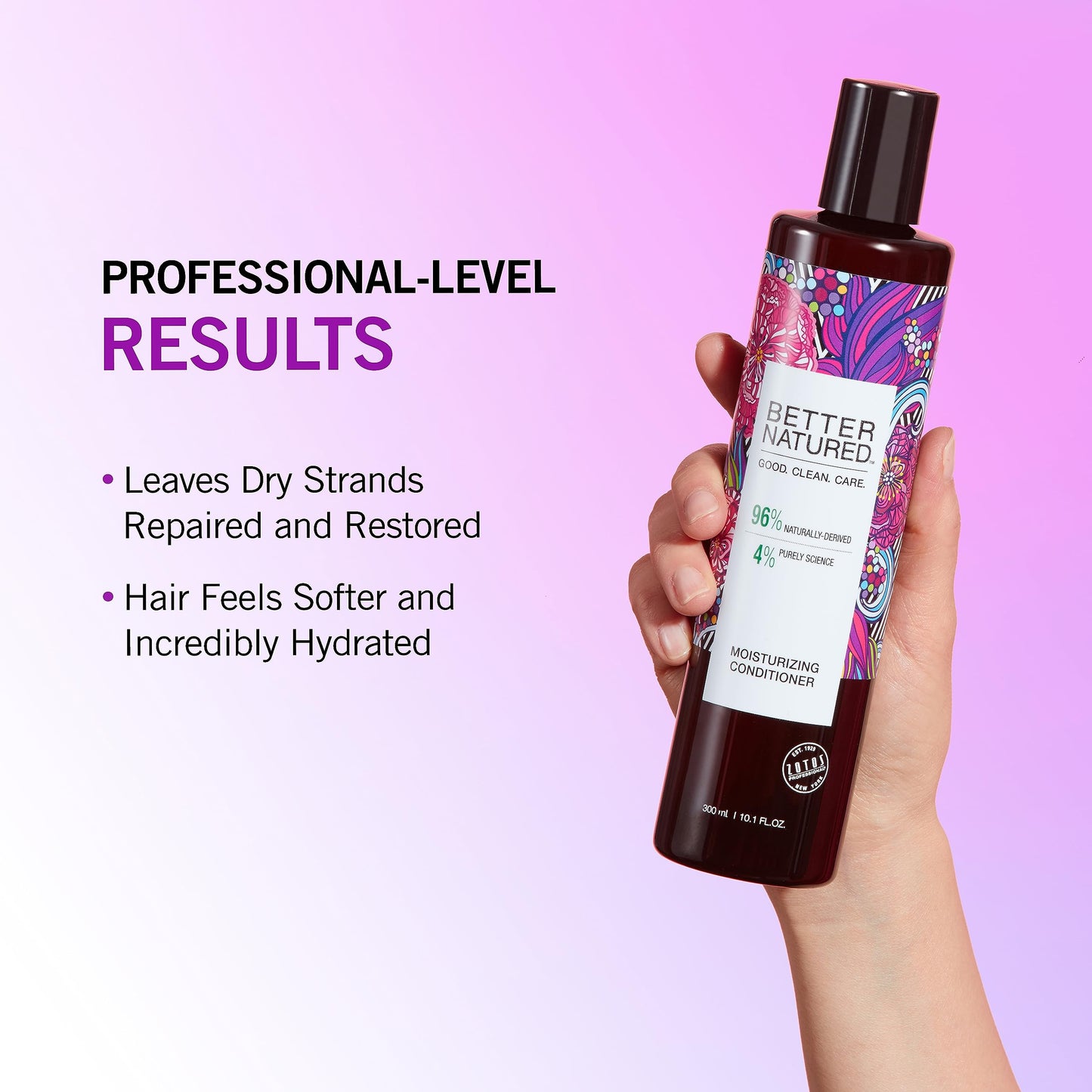 Better Natured Ultra-Hydrating Hair Conditioner for Dry Hair - Leaves Hair Soft and Shiny - with Coconut, Tahitian Palm and White Orchid, 10.1 Fl Oz