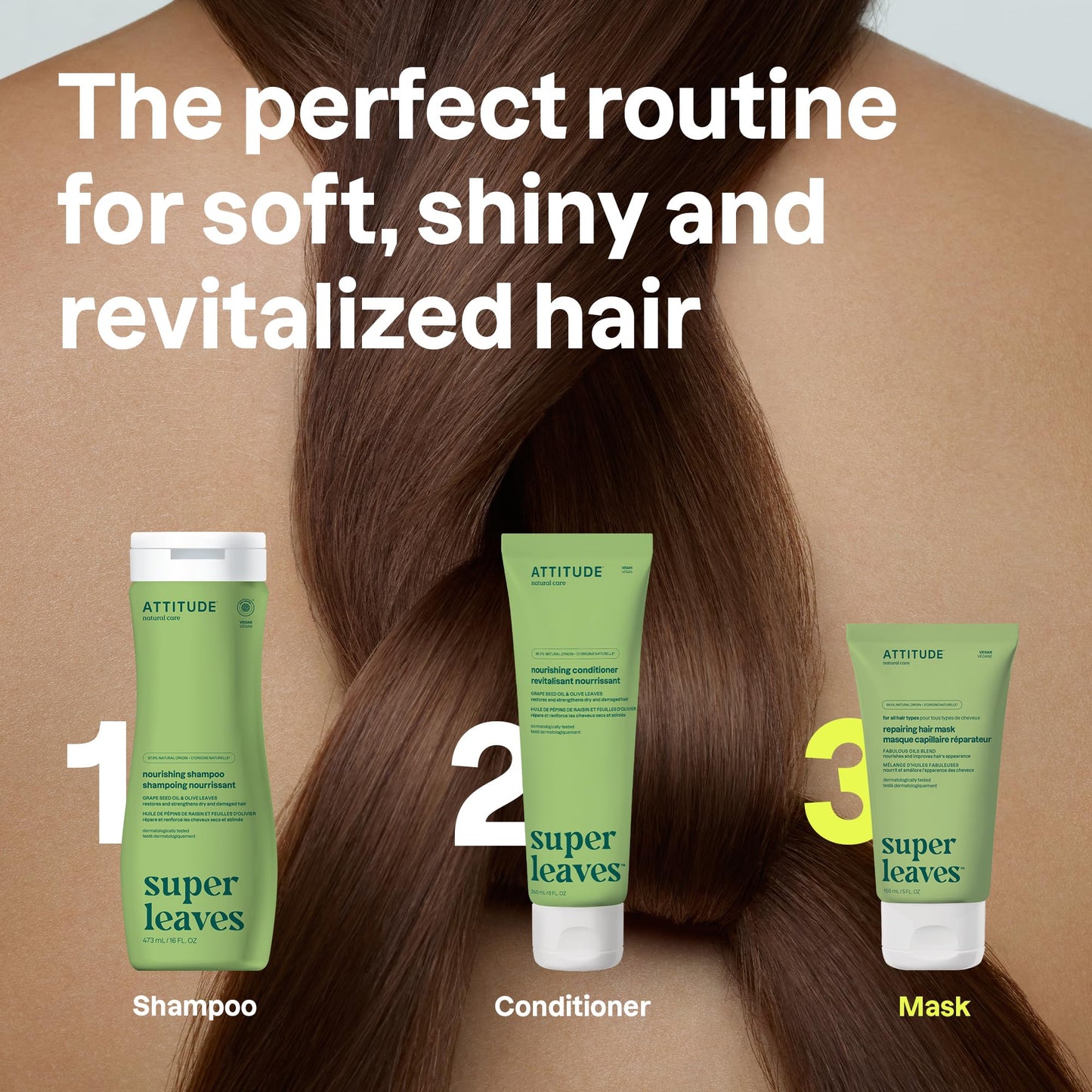 ATTITUDE Repairing Hair Mask, Nourishes and Improves Hair's Appearance, Fabulous Oils Blend, Abyssinian Oil, Argan Oil, Shea Butter, Vegan Hair Care