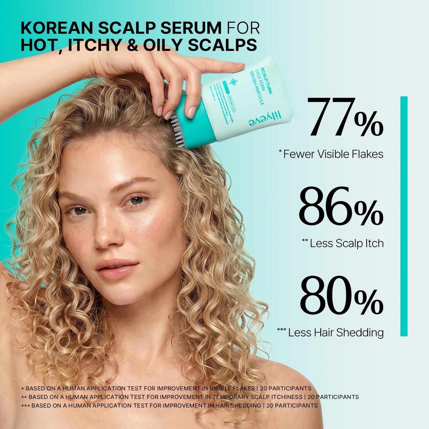 lilyeve SCALPTURN Cica PDRN Scalp Serum with Built-in Brush, PDRN to Strengthen Hair Roots, Itchy Scalp Relief, Dry Scalp Hydration - Korean Hair Beauty and Personal Care lilyeve