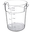 Carlisle FoodService Products Storplus Round Food Storage Container with Stackable Design for Catering, Buffets, Restaurants, Polycarbonate (Pc), 22…