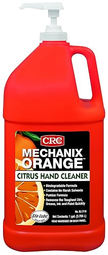 CRC Mechanix Orange Citrus Lotion Hand Cleaner W/Pumice SL1719 - 1 GAL, Citrus Hand Cleaner for Industrial Sites