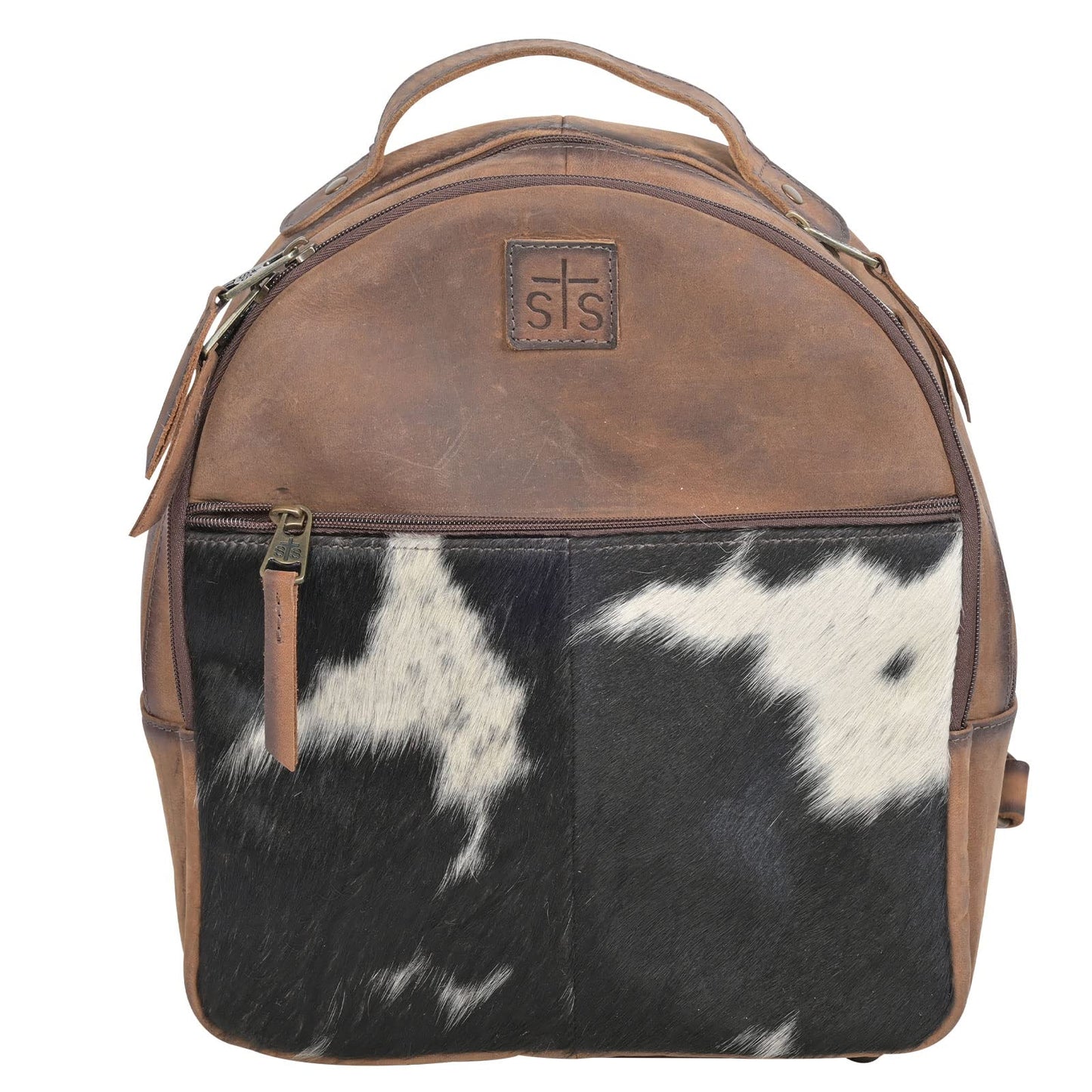 STS RANCHWEAR Women's Cowhide Phoenix Casual Durable Leather Brown Backpack with Adjustable Shoulder Straps