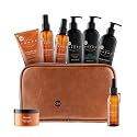 CHI pour Homme Men's Toiletry Kit, Shampoo & Conditioner, 3-in-1 Hair, Face & Body Wash, Hairspray, Grooming Spray, Styling Gel, Pomade & Beard Oil
