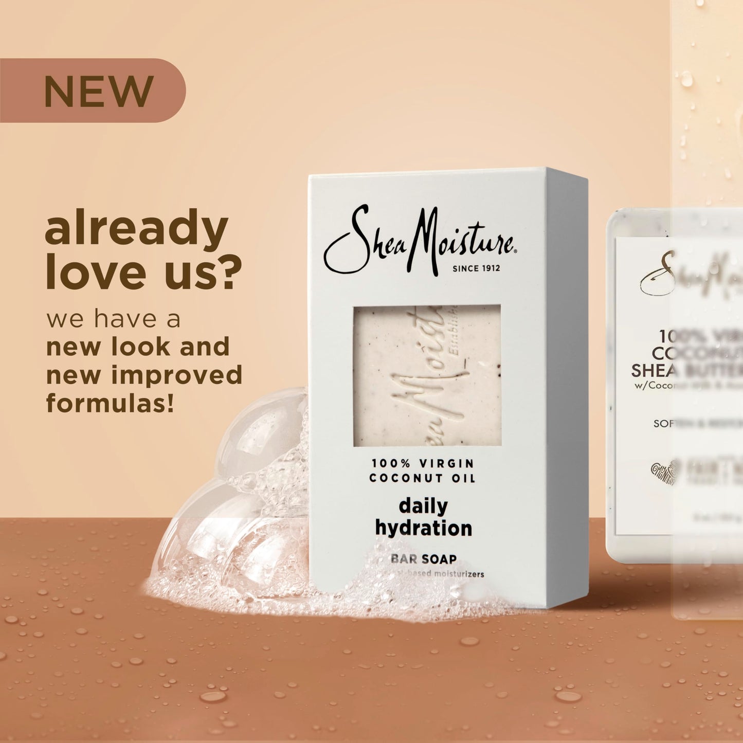 SheaMoisture Bar Soap Virgin Coconut Oil 4 count Nourish and Replenish Skin Daily Hydrating bar soap with 24h shea moisture nutrients for Healthy
