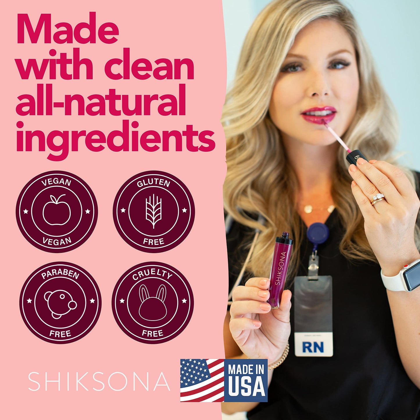 ShikSona High Shine Lip Gloss | Hydrating, Vegan, High Pigment, Non-Sticky Lipgloss in a Timeless, Universal Color | Executive Eye Candy (Plum)