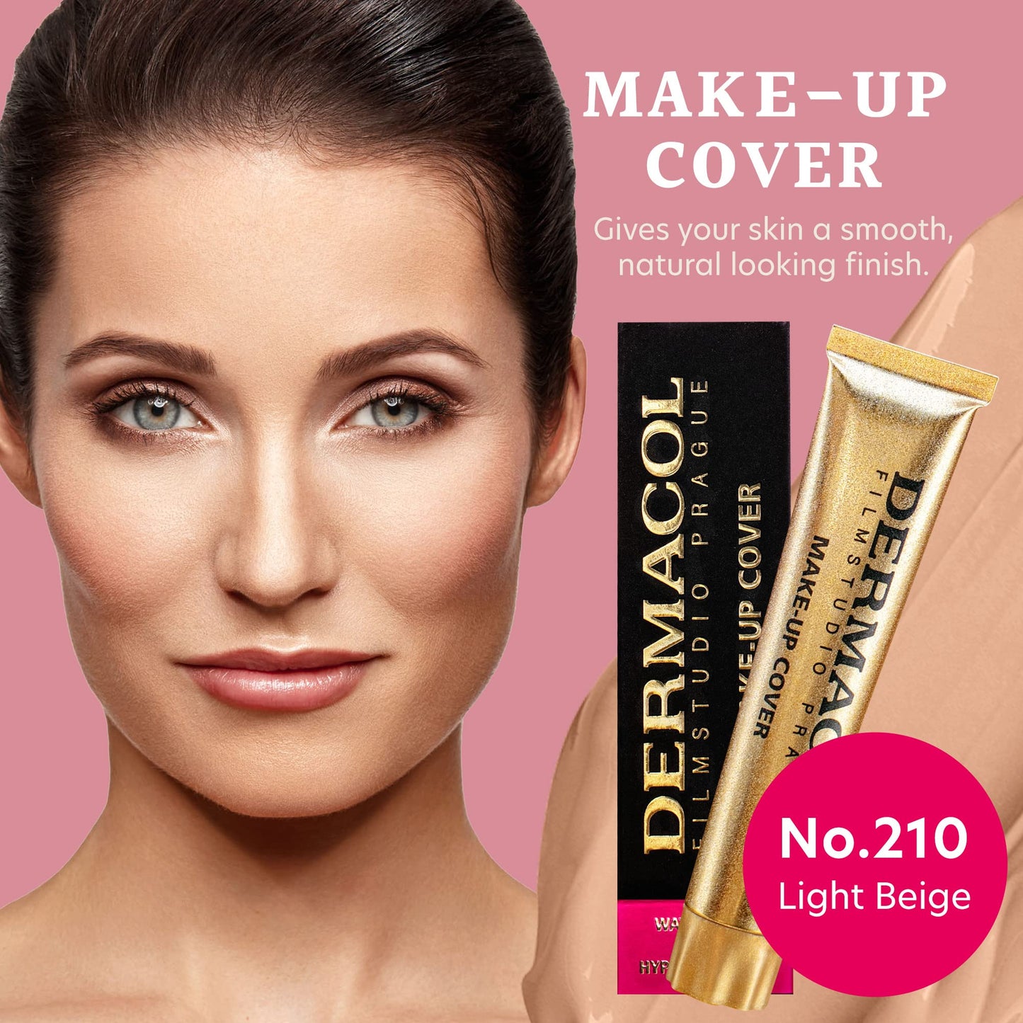 Dermacol - Full Coverage Liquid Matte Foundation, with SPF 30, Waterproof, for Oily Skin, Acne, & Under Eye Bags, Long-Lasting Makeup Products, 30g