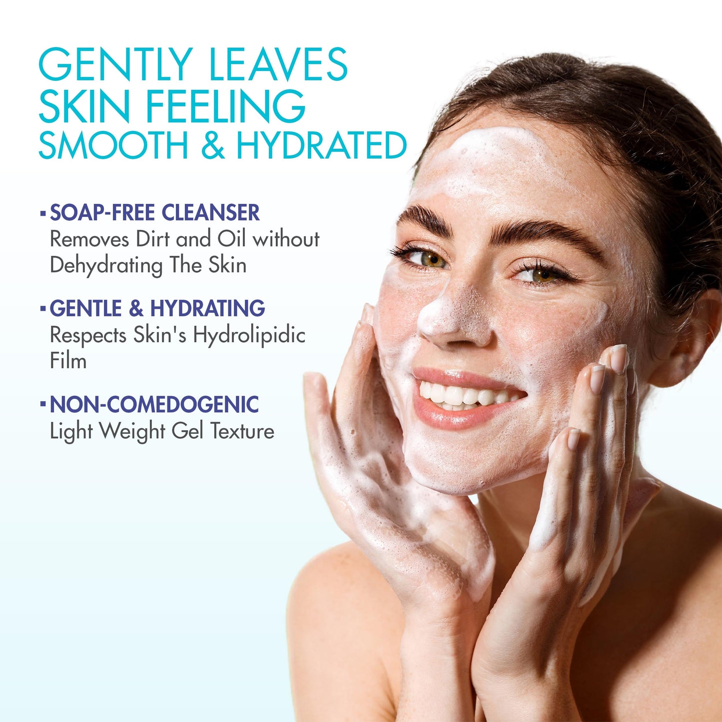 JONZAC Eau Thermale Rehydrate Organic Dermo Cleansing Gel - Gentle Daily Facial Cleanser - Sensitive Skin Approved - Leaves Skin Feeling Smooth