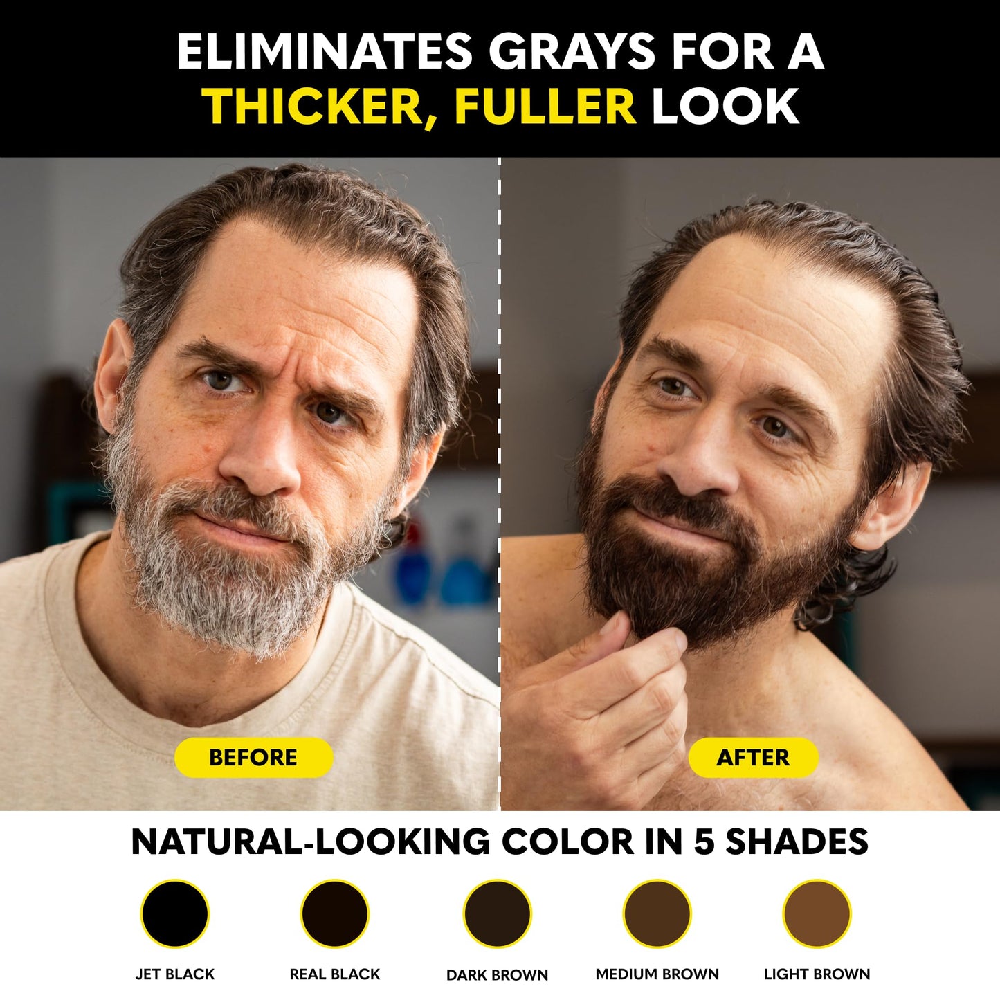 The Beard Club Permanent Hair & Beard Dye for Men - Professional Quality Mustache Dye, Hair Color for Men, Covers Grays, All in One Reusable 5 Minute Beauty and Personal Care The Beard Club