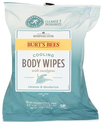 Burt's Bees, Wipes Cooling Body, 30 Count