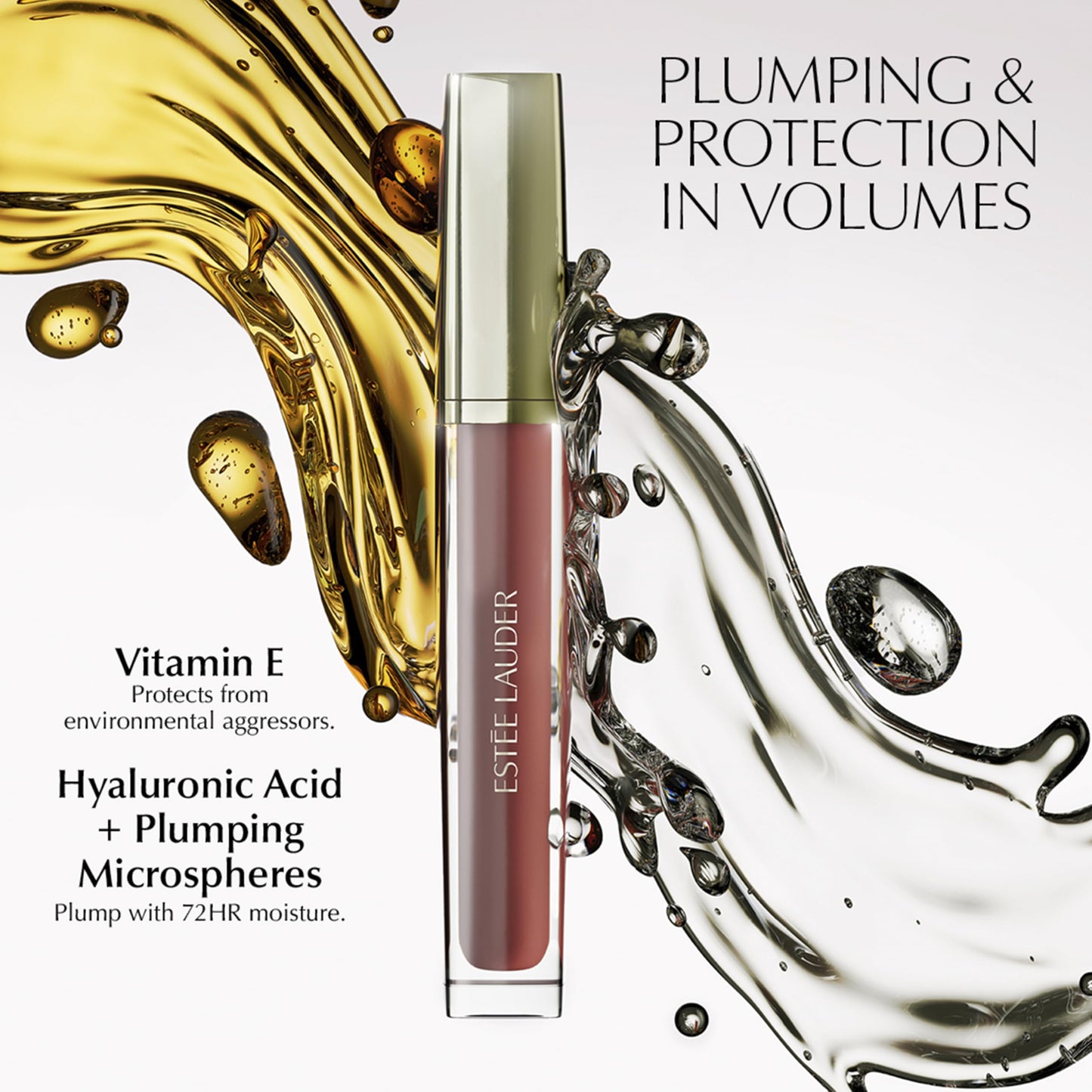 Estée Lauder Glossy Pout Lip Oil | Plumping & Moisturizing with a Sheer Tint | Includes Hyaluronic Acid + Vitamin E, 05 Hot Cocoa