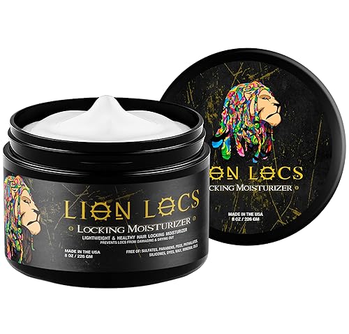 Lion Locs Hair Locking Dreads Moisturizer for Dreadlocks, Locks, Microlocs, Interlocks, Braids, Fauxlocs, Sisterlocks | - Large Container Residue