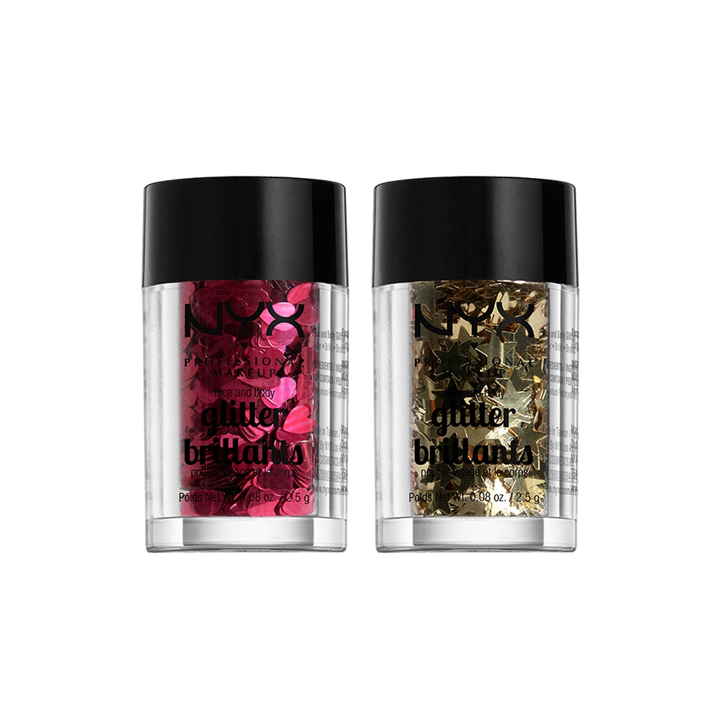 NYX PROFESSIONAL MAKEUP Shaped Face & Body Glitter, Electro