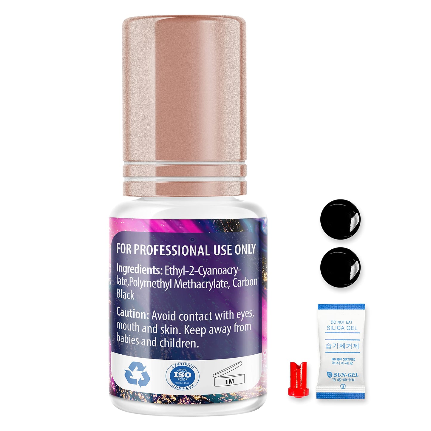 Lyon Lash SPEEDMAX Eyelash Extension Glue, 0.3–1.3s Dry Time, 8 Week Retention, Black Adhesive for Professional Lash Supplies, 10ml/0.34oz