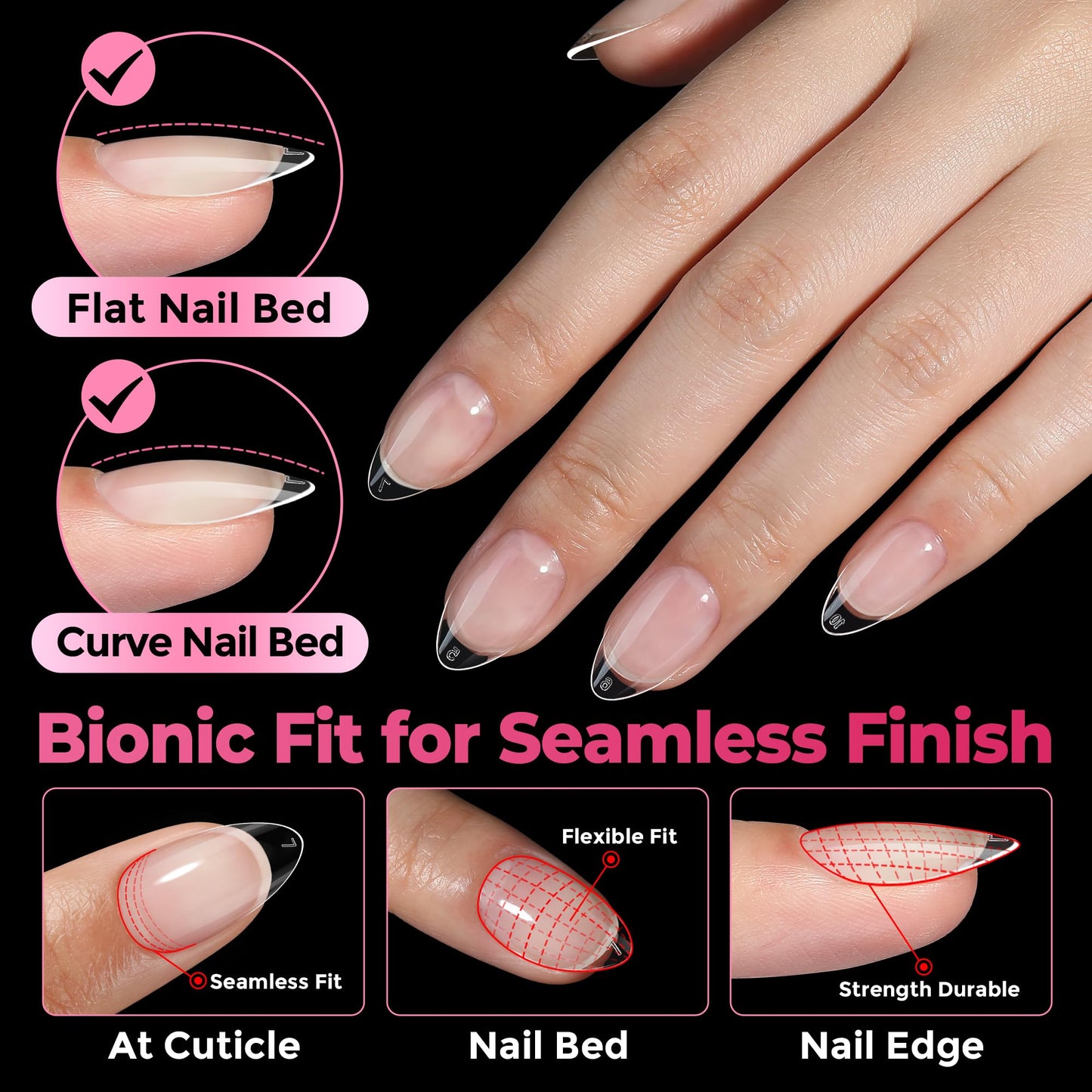 UNA GELLA Short Almond Nail Tips: 450PCS Short Fake Acrylic Nail Tips 15 Sizes Soft Pre-shape Press On Nails Almond For Full Cover Nails Extension Beauty and Personal Care UNA GELLA