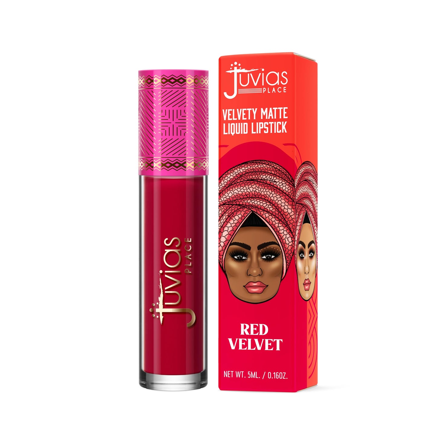 Juvia's Place Velvety Matte Liquid Lipstick Red Velvet - Universal, Cool-Toned Red, Hydrating, Long-Wearing, Velvety Soft & Feather Light -